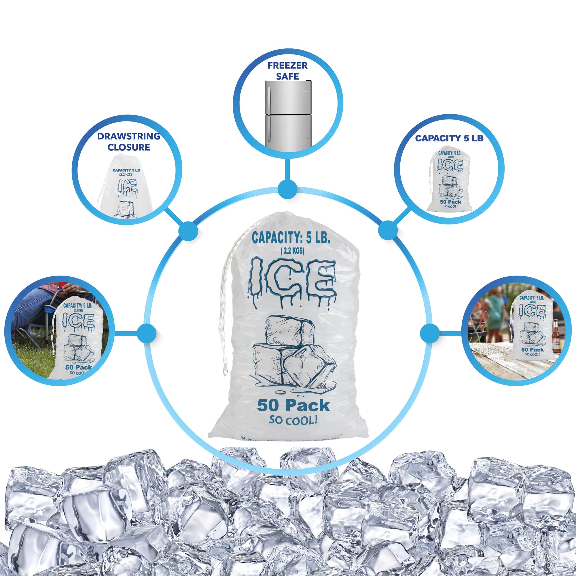 Gravure Printing Packing Ice Packaging Reusable Dry Cold Eis Pack Gel Cooler Bag