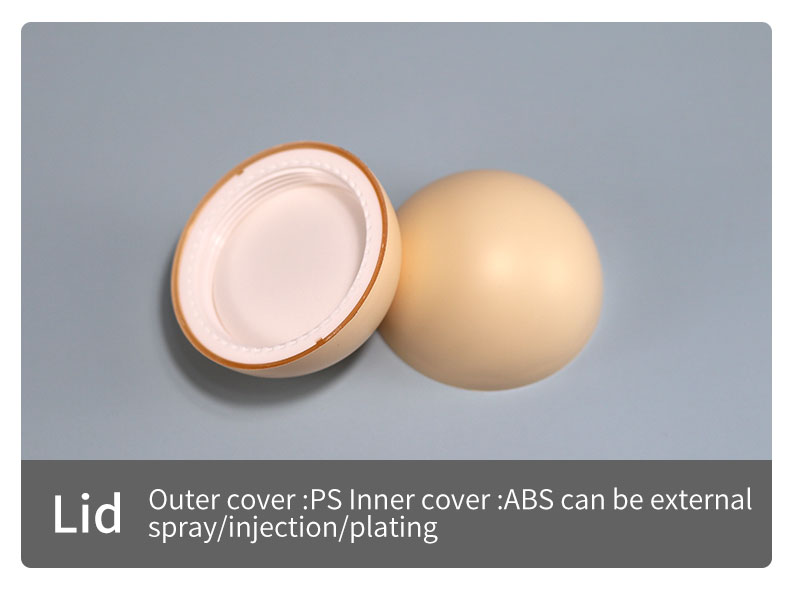 50g Egg Shaped Plastic Baby Cream Container for Skincare Products ABS Material