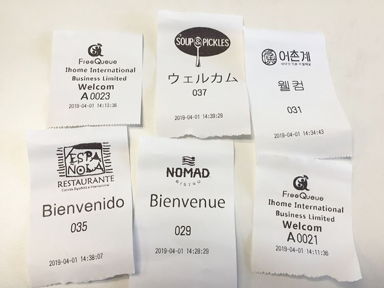 Support custom take a ticket queue number system hand tearing printer equipment machine
