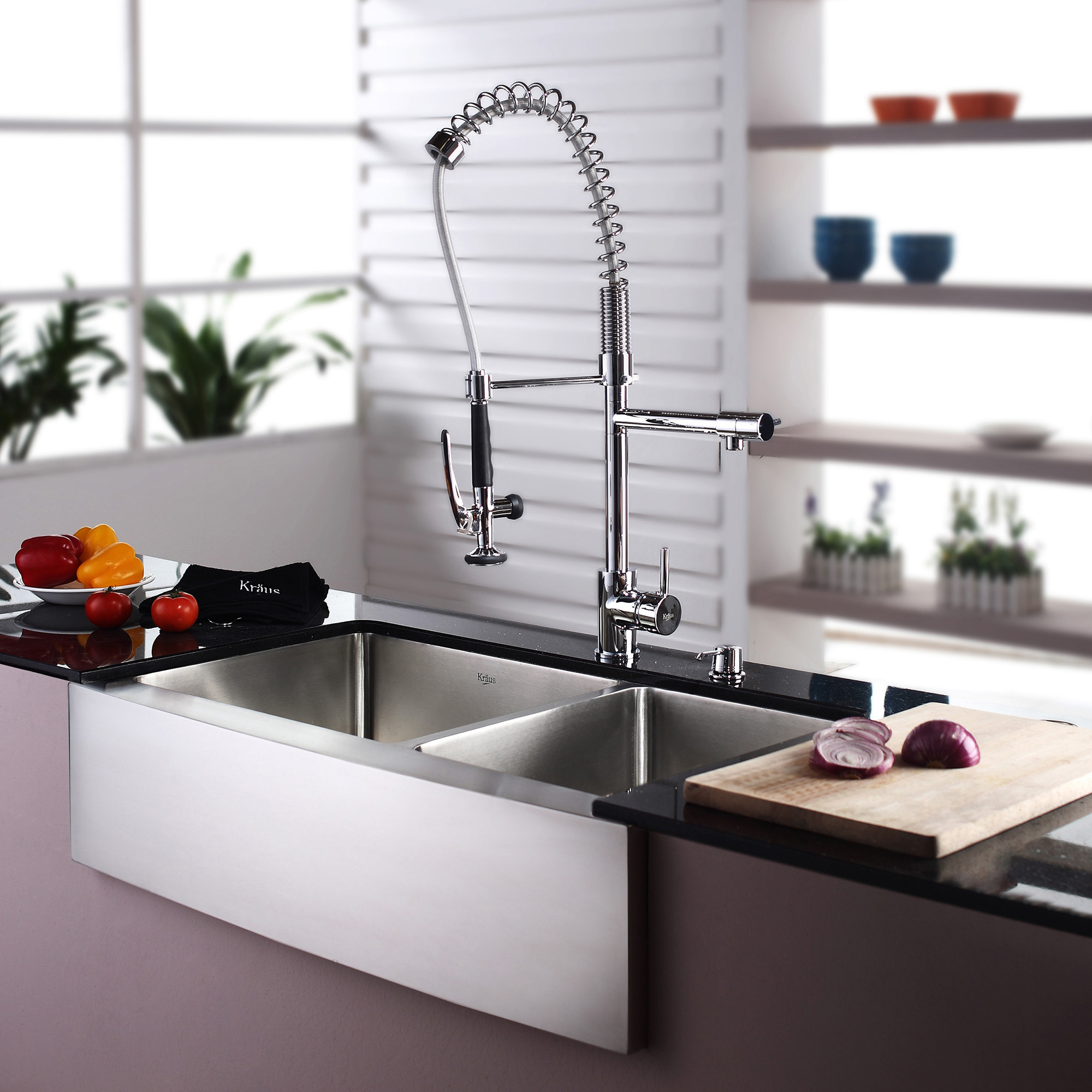 Stainless Steel SS304 Silver Color Handmade Apron Front Farmhouse Kitchen Sink