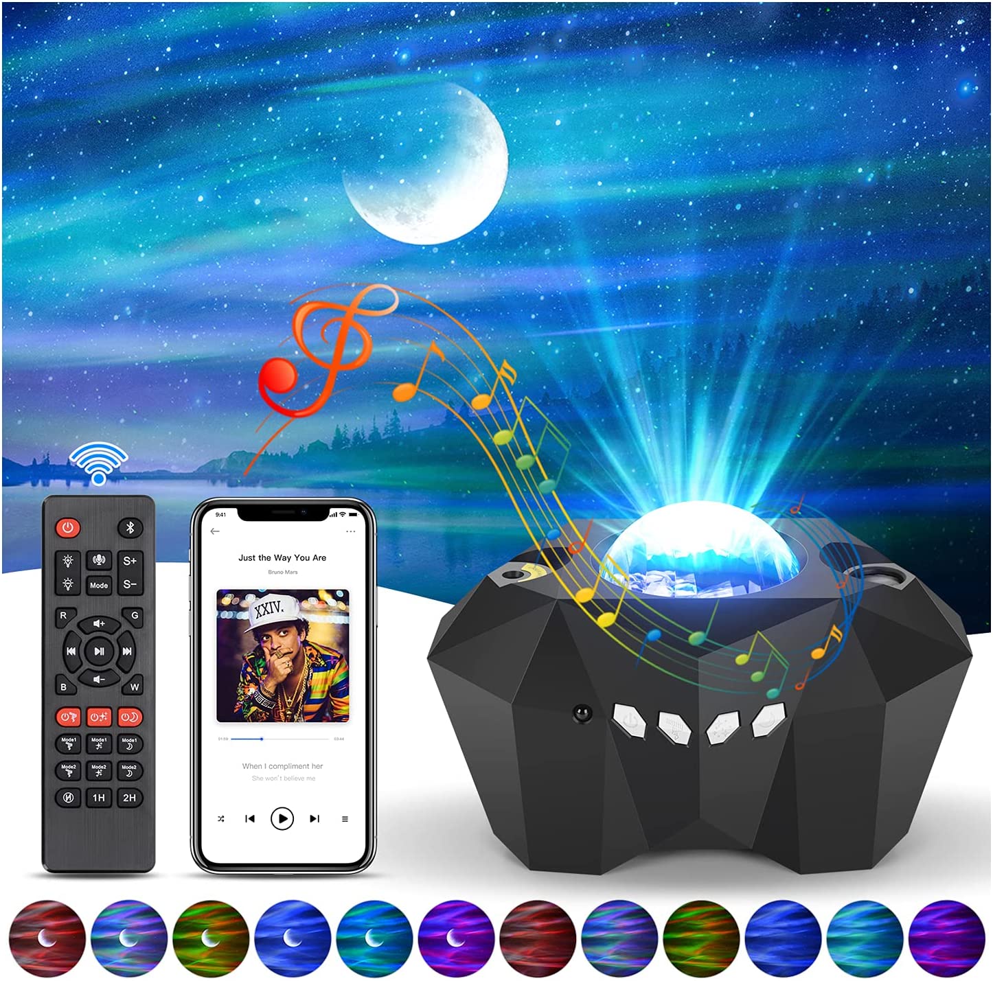 Sterren Projector Aurora Galaxy Projector Baby Star Night Light Starry Star Northern Light Projection Lamp For Kids Adu
