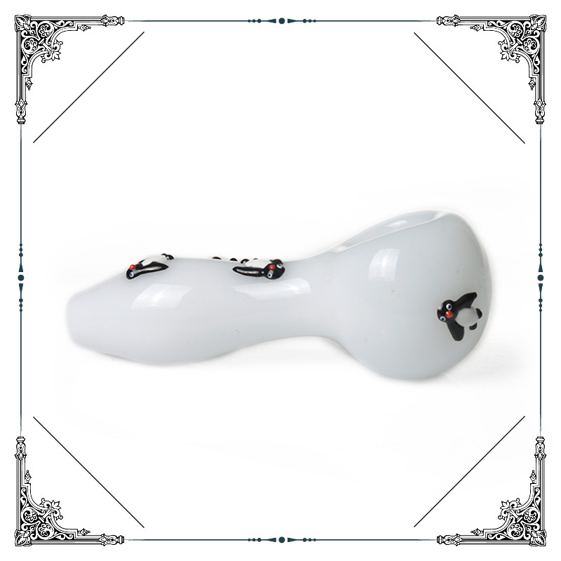 Mini Penguins Unique Hand Pipes For Smoking , 4 Inches Spoon Hand Pipe