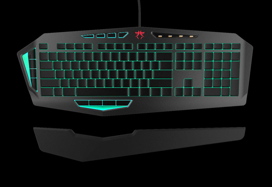 Backlit Mechanical Gaming Keyboard , 8 Macro Keys 4 Media Keys Blue Gaming Keyboard