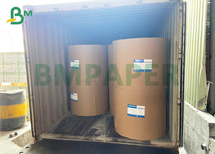 Small 40gsm 50gsm BKP Brown Kraft Paper 50mm 68mm Wide For Packaging 