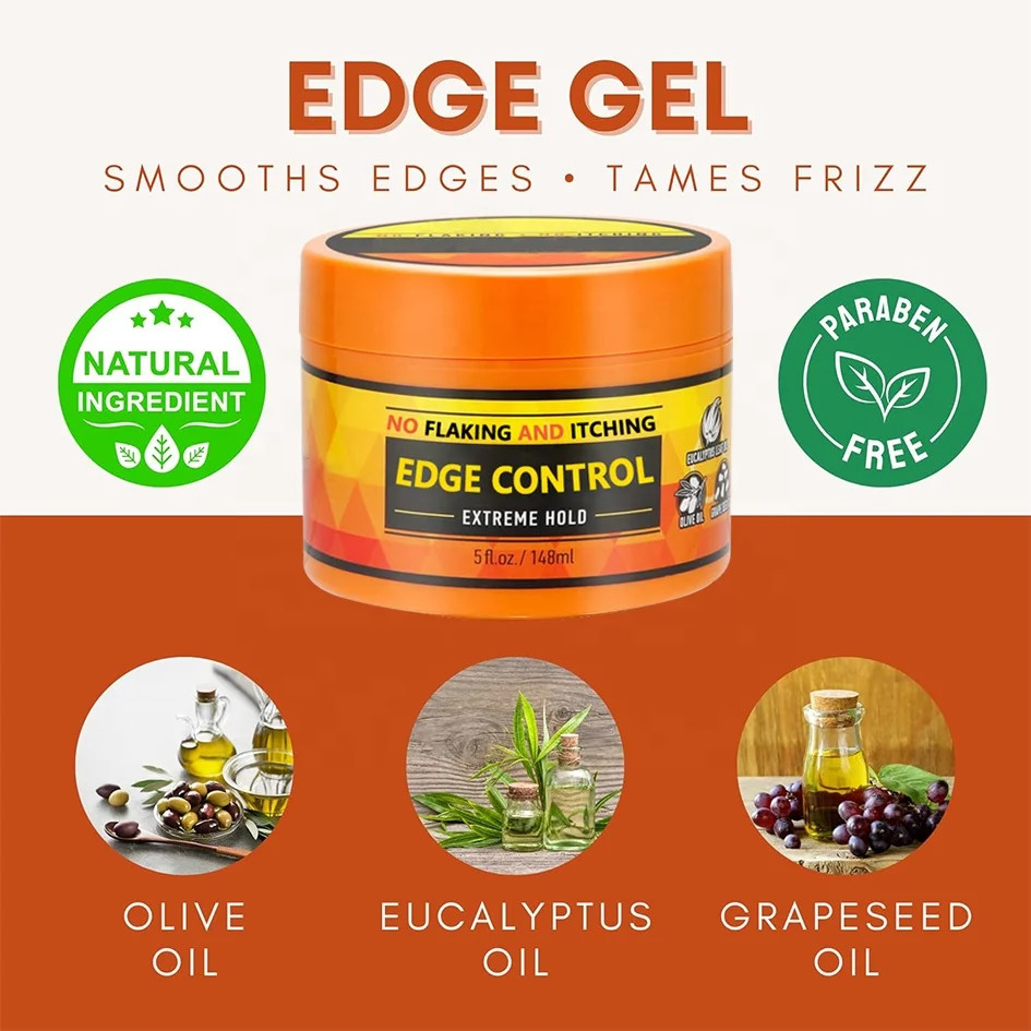 Oem Conditioning Edge Control Water Based Water Based Long Lasting Sweat Proof Waterproof Wax Styling Gel Pomade