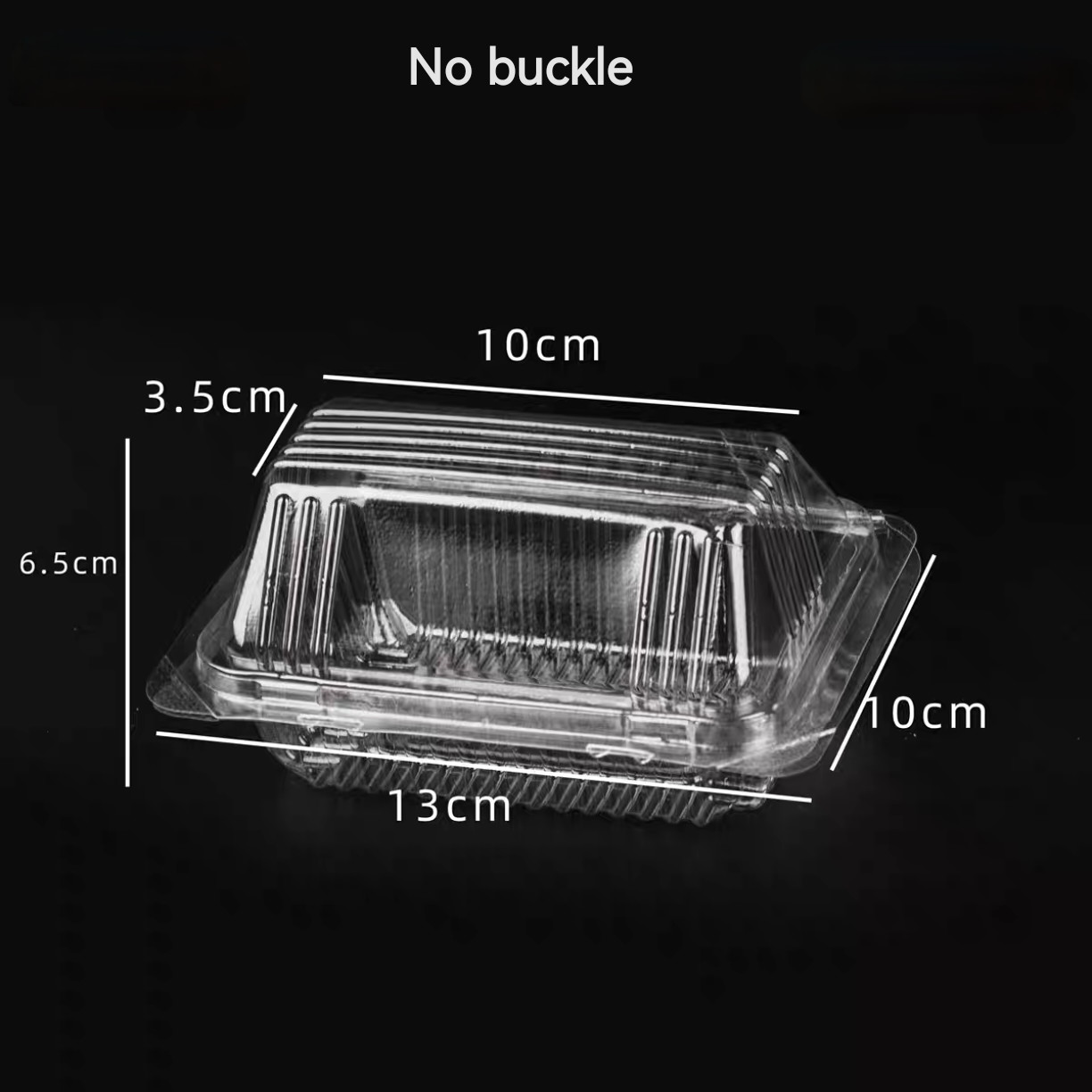 Disposable PET Plastic Transparent Clam Shell Hinge Vacuum Formed Cake Pastry Baking Takeout Clear Box Cover