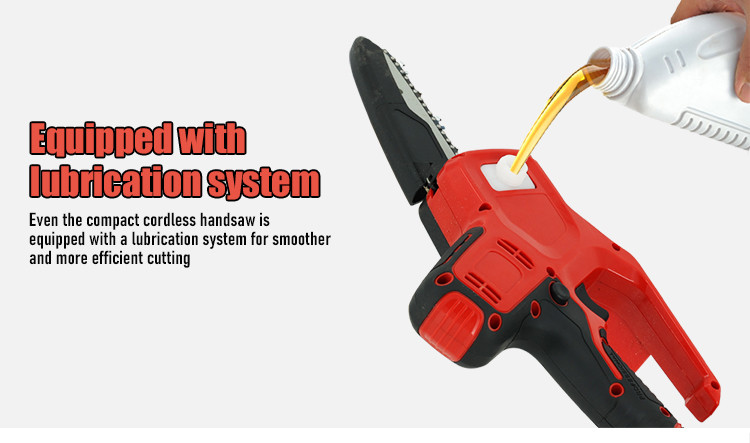 6'' 21V Battery Powerful Pruning Mini Chainsaw Machines Handheld Electric Tree Woodworking