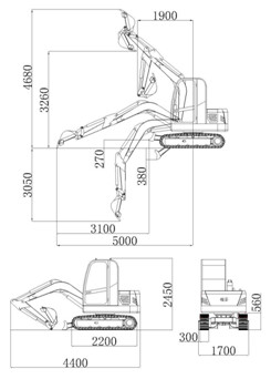 LGMC 3365kg Small Earth Moving Machines For Agricultural Construction