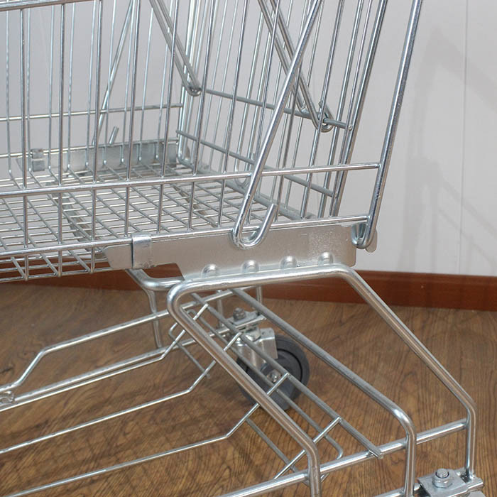 125L Retail High Capacity Escalator Asian Type Steel Metal Shopping Trolley