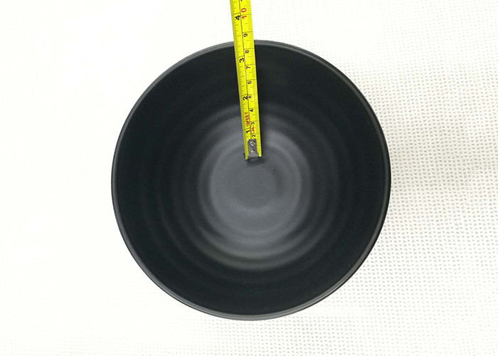 Diameter 16cm Weight 271g Black Color Noodels Bowl Imitation Porcelain Bowl