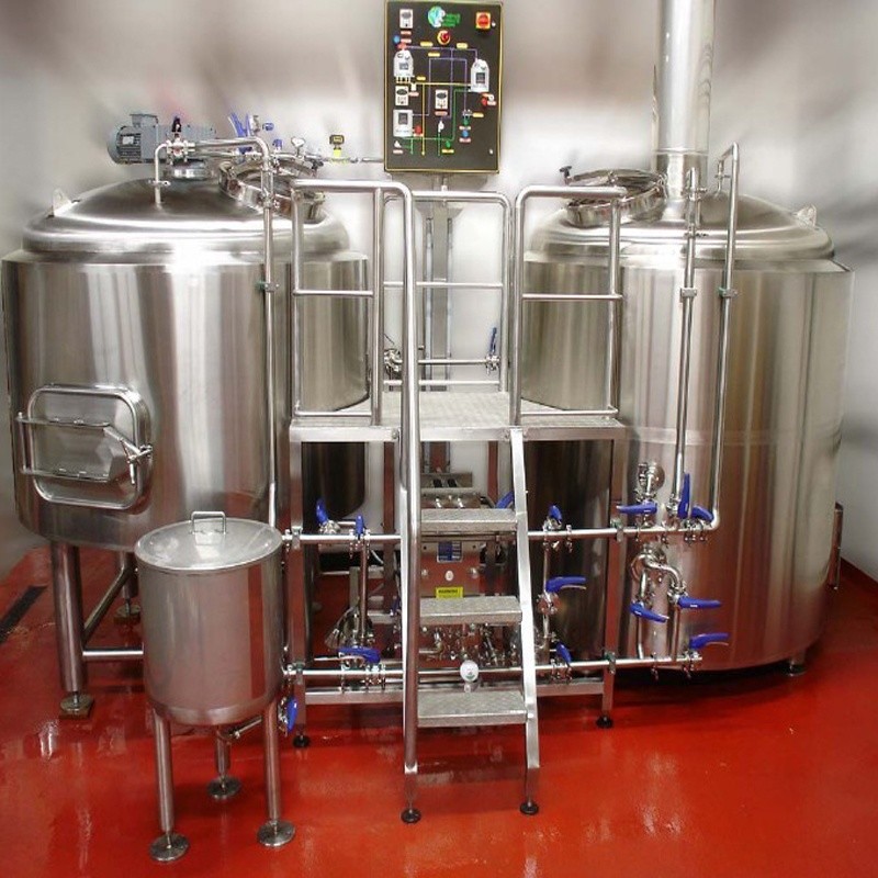 Cylinder 2000L Commercial Beer Brewing Equipment DCS Control