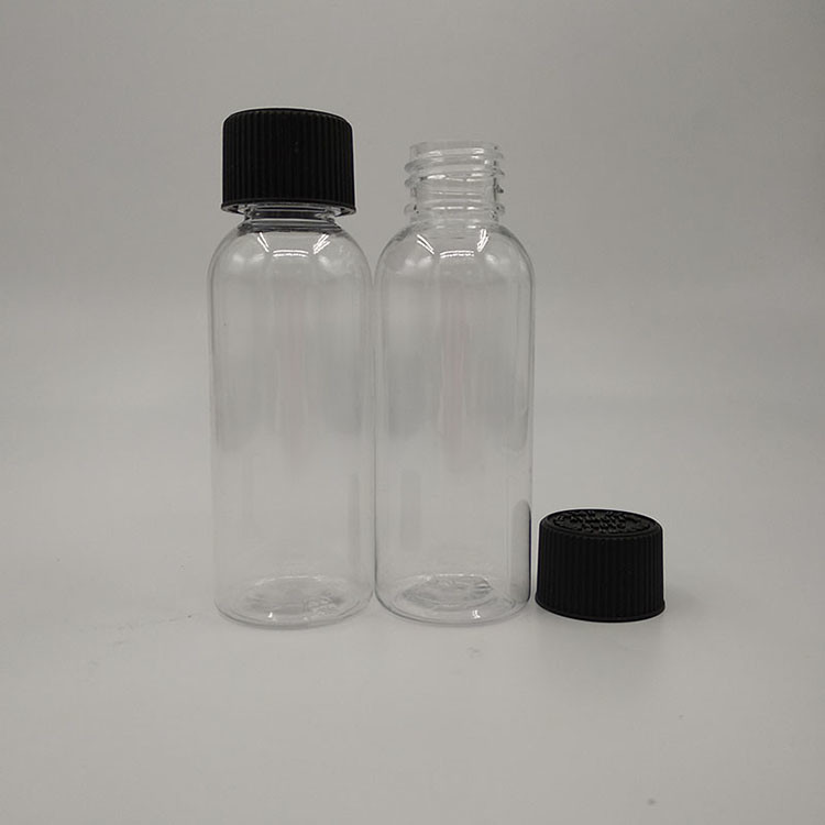 Clear Plastic Screw Top Bottles With Customized Label Panel And Printing