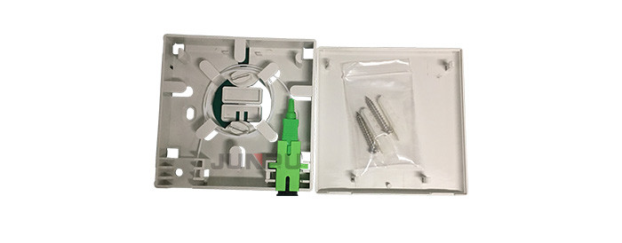 Network Indoor Fiber Optic Termination Box 2 Ports ABS Material With SC APC