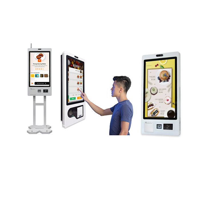 Android/Win7/8/10 Self Service Ordering Kiosk for Restaurants Wall Mounted Design