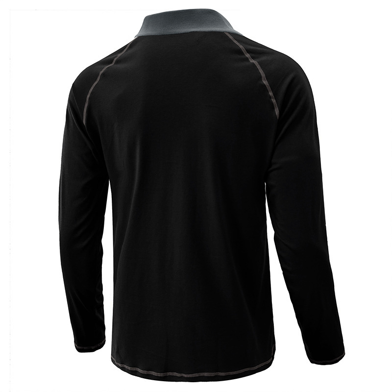 100% Cotton Long Sleeve Polo T Shirts MACTING Custom Logo Embroidered Casual Golf Jersey