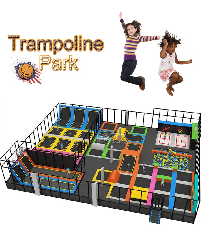 Jump Trampoline Park Equipment Soft Playground With Slide And Climbing Equipment