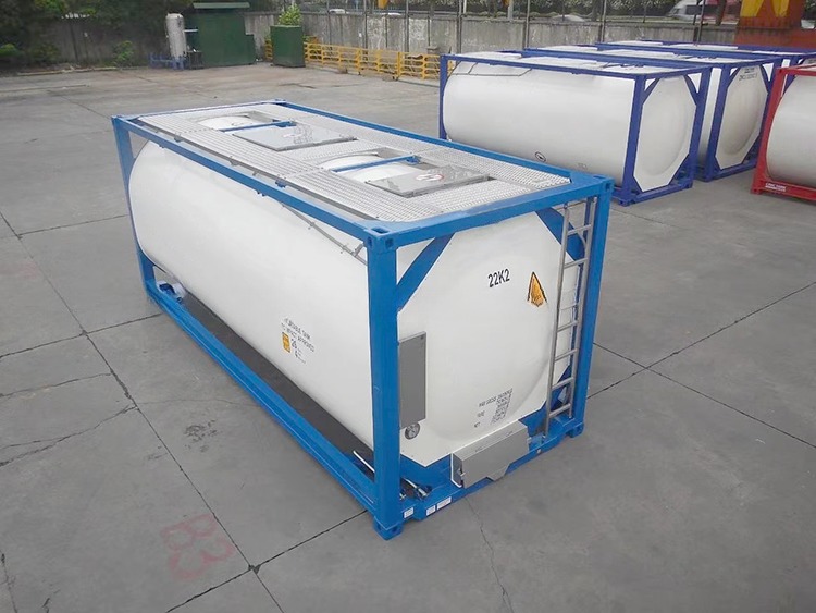 Stock 20 ft ISO Tank Container 26000 Liter with 4.0/6.0Mpa Pressure and 316L/SAN50028-7/WNr 1.4402/1.4404 Tank Material