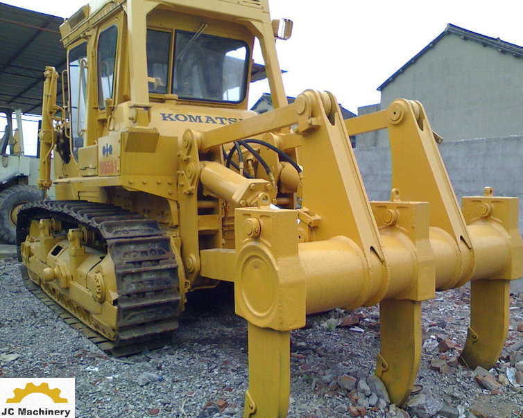 D155A-1 Old Komatsu Dozer Bulldozer / Komatsu High Track Dozer With Three Shank Ripper