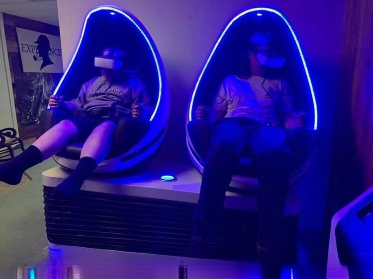 Dreamland indoor entertainment 9d vr cinema chair virtual reality motion simulator 9d vr egg two player