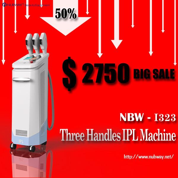 Amazing 50% discounts off! Most popular professional 3 handles IPL machine