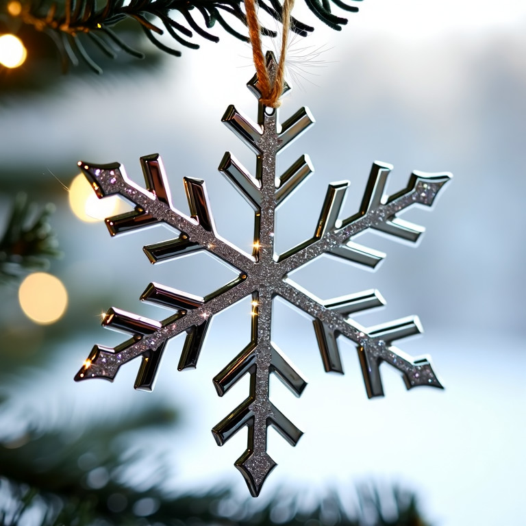 Create Winter Wonderland With Metallic Elegance Snowflake Ornament For Business Promotion Gifts