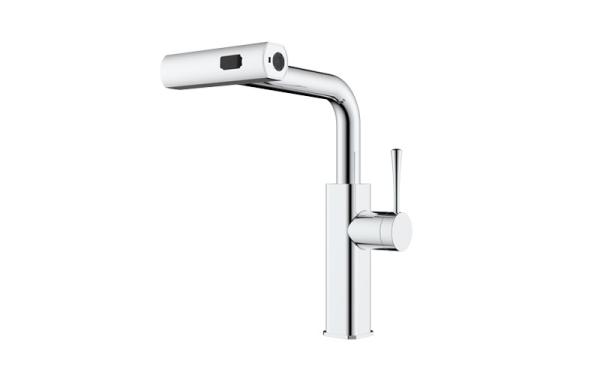 Brass Pull Out Kitchen Faucet With Flexible Water Flow And Temperature