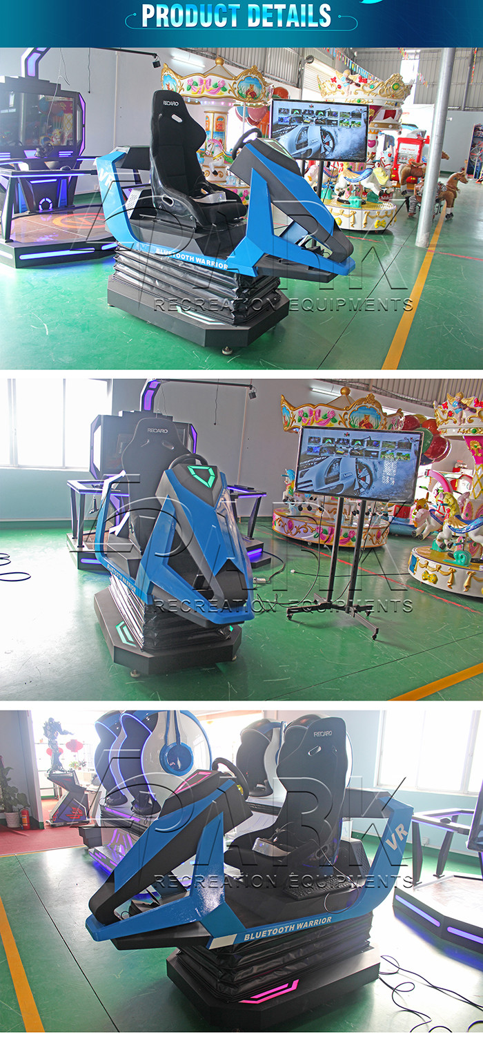 Amusement Virtual Reality Simulator Bluetooth Warrior Racing Car With 1 Seat
