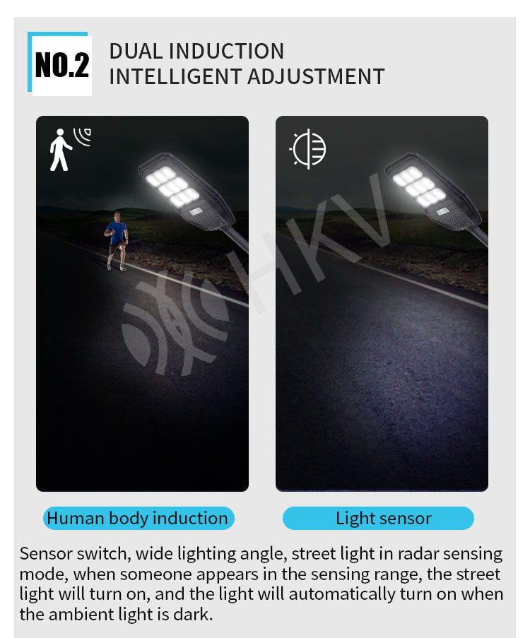 High Lumen Solar Powered LED Street Lights 100w 200w 300w Integrated