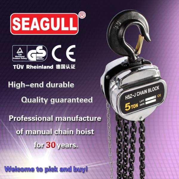 0.5-30T HSZ-J Type Silver Steel Construction Lifting Equipment Manual Chain