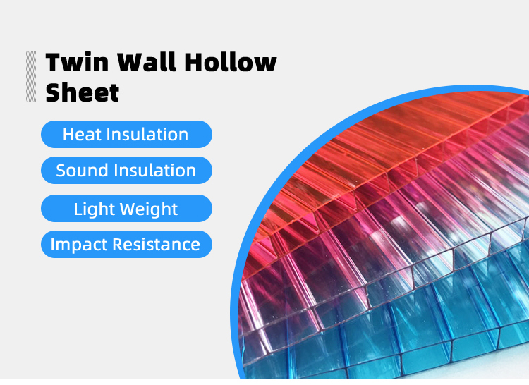 Greenhouse Polycarbonate Roofing Sheet PC Embossed Sheets Polycarbonate Hollow Plastic Roofing Transparent Panels