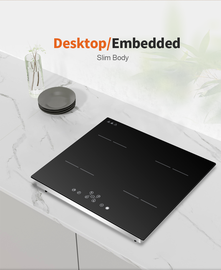 Powerful 4 Burner Electric Induction Hobs 7000W Built In With Childhood Lock