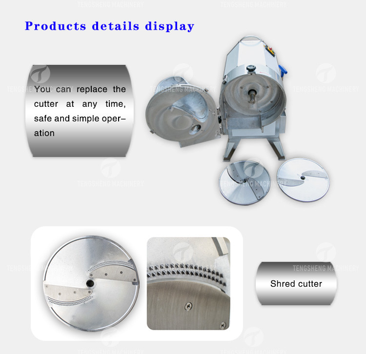 Stainless Steel Potato Vegetable Dicer Machine Rotating Bezel Nonexpendable