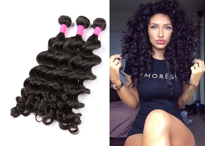 Grade 7A Afro Big Curly , Brazilian Human Hair Weaving
