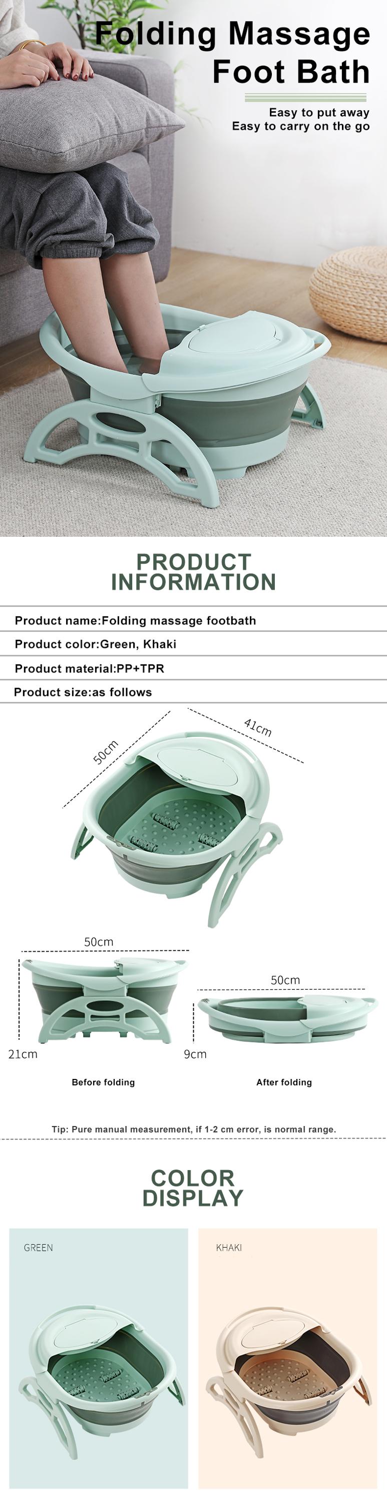 1KG Plastic Collapsible Foot Tub Folding Barrel With Cover