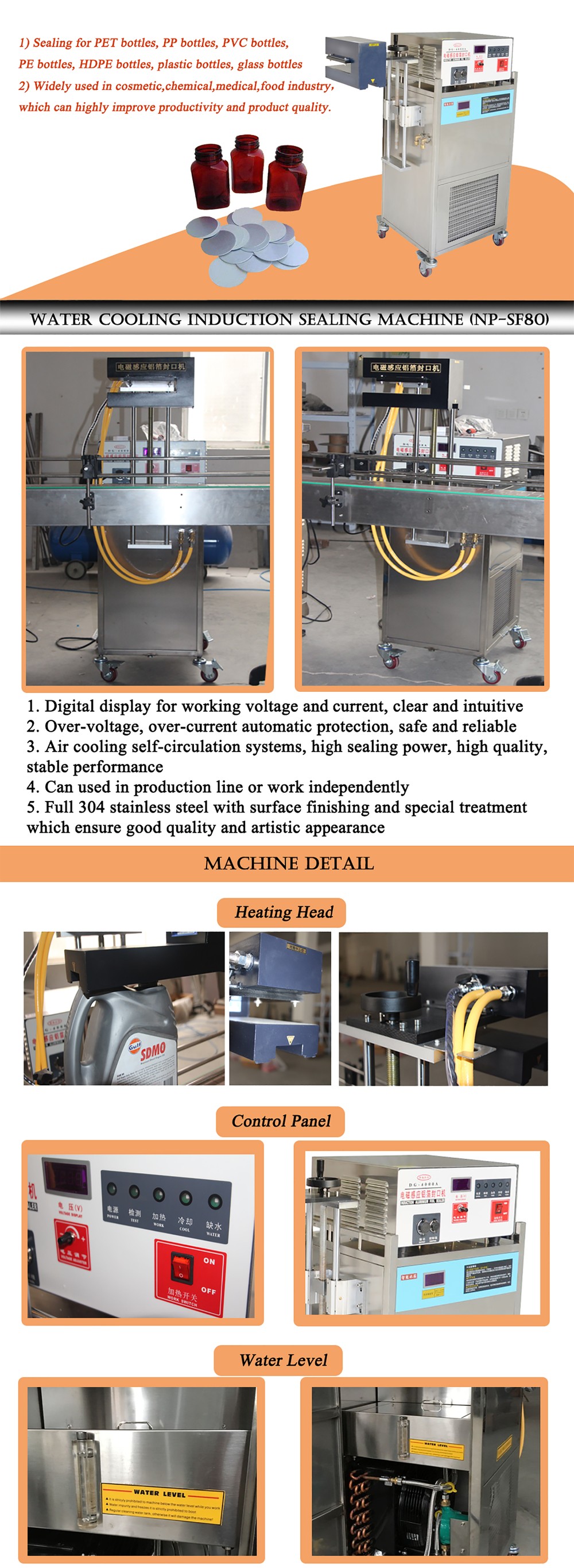 Pharmaceutical Industry Bottle Capping Machine Plastic Bottle Cap Sealing Machine