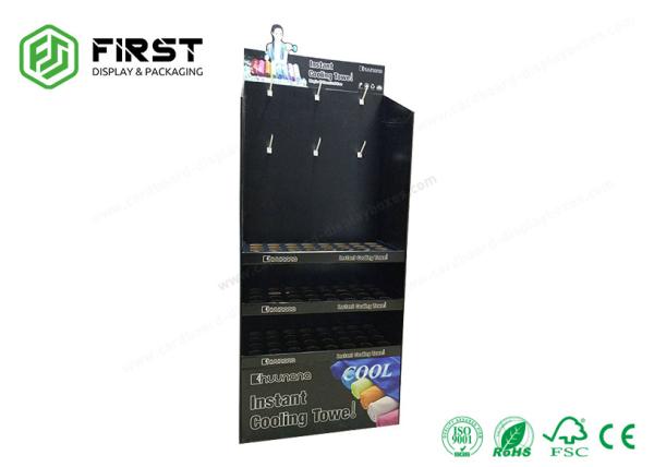 Custom Made Printing Promotional Corrugated Cardboard Shelf Floor Display Stand