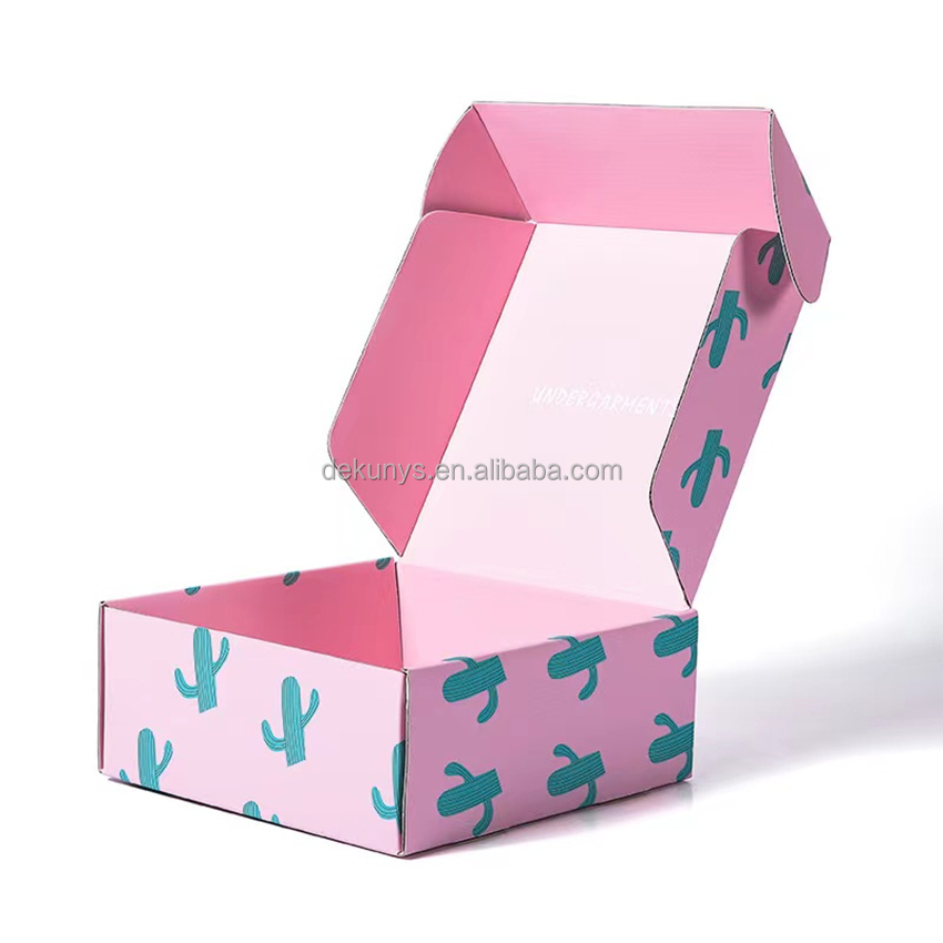 Custom Kraft Corrugated Paper Clothing Shipping Mailing Gift Boxes with Logo Printing