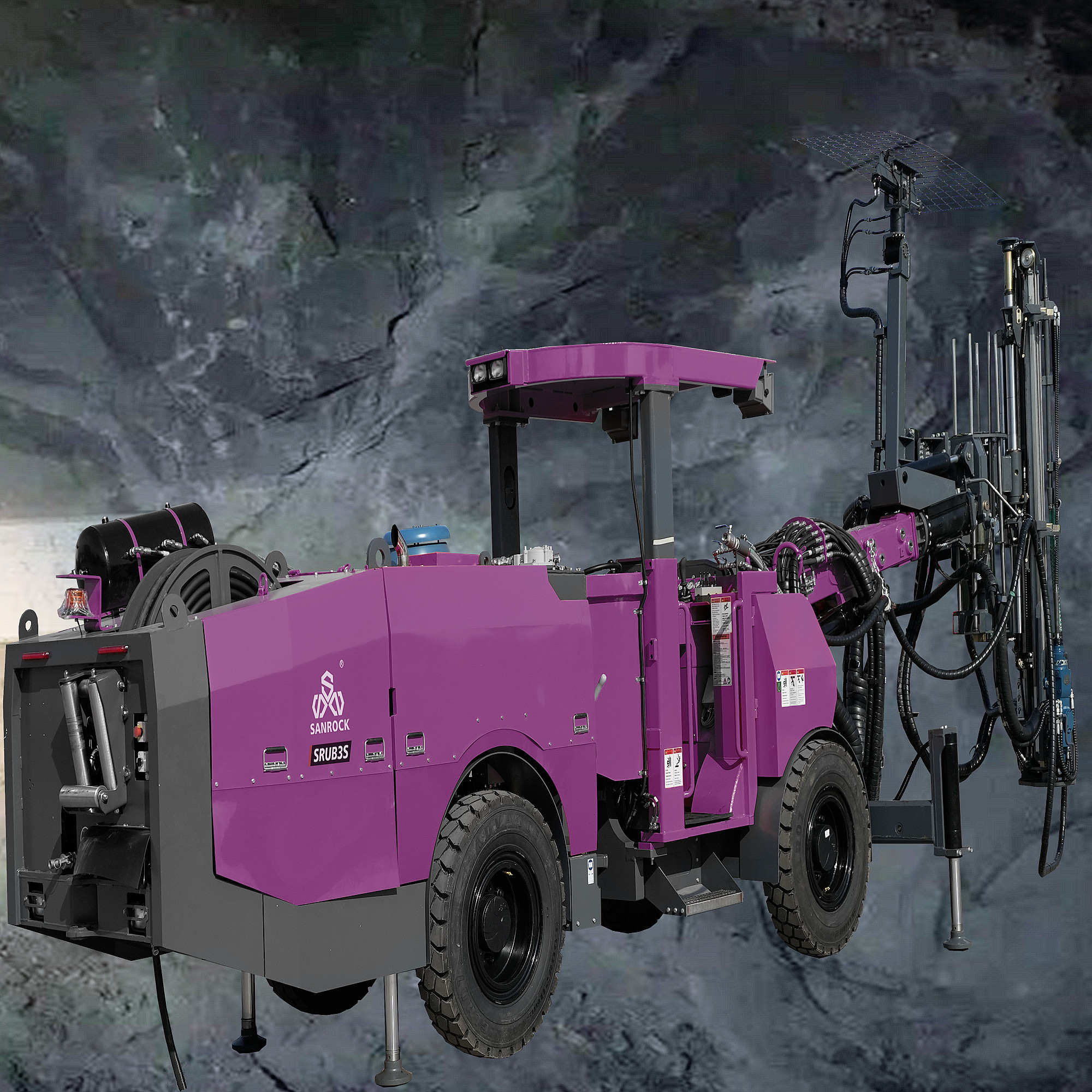 Underground Jumbo Drilling Rig Machinery Hydraulic Borehole Tunnel Mining Drilling Rig