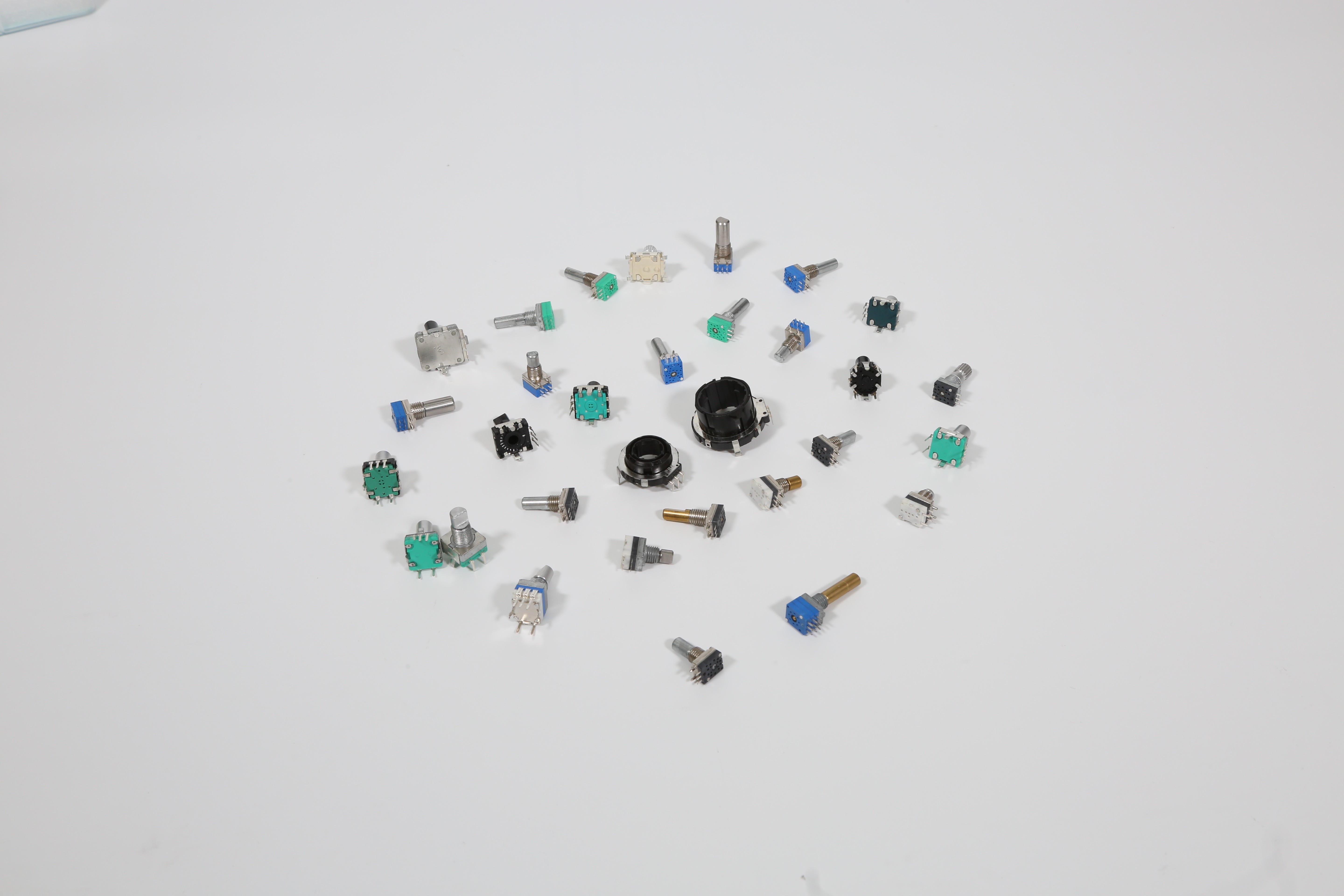 Double Shaft Integrated Absolute Rotary Encoder Potentiometer With Rotary Switch