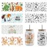 Buy cheap Self Adhesive Christmas UV DTF Cup Wraps DTF Glass Sticker 16oz from wholesalers
