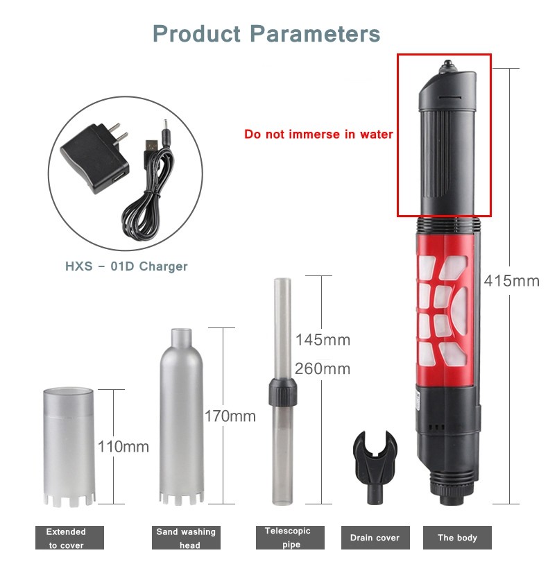 Aquarium Gravel Vacuum Cleaner Automatic Filter Cleaning Fish Tank Sand Sludge Extractor Water Chan