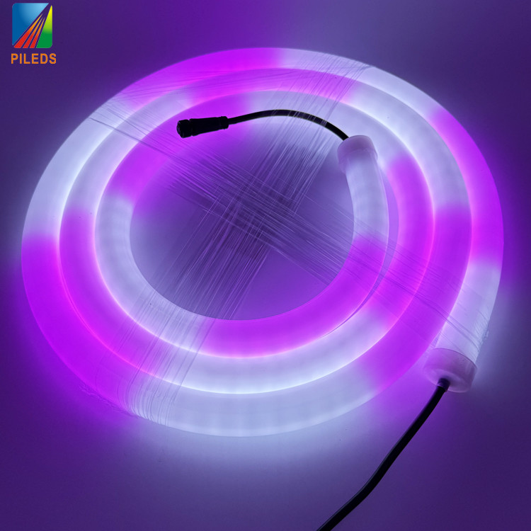 WS2815 WS2811 360 Degree Addressable RGB LED Neon Strip Customized 120 LEDs/m IP65 Rated 12V/24V Neon IC Light