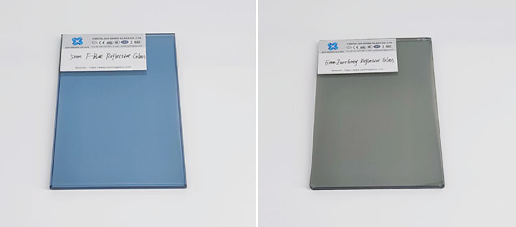 5mm Ford Blue Reflective Glass & 5mm Euro Grey Reflective Glass