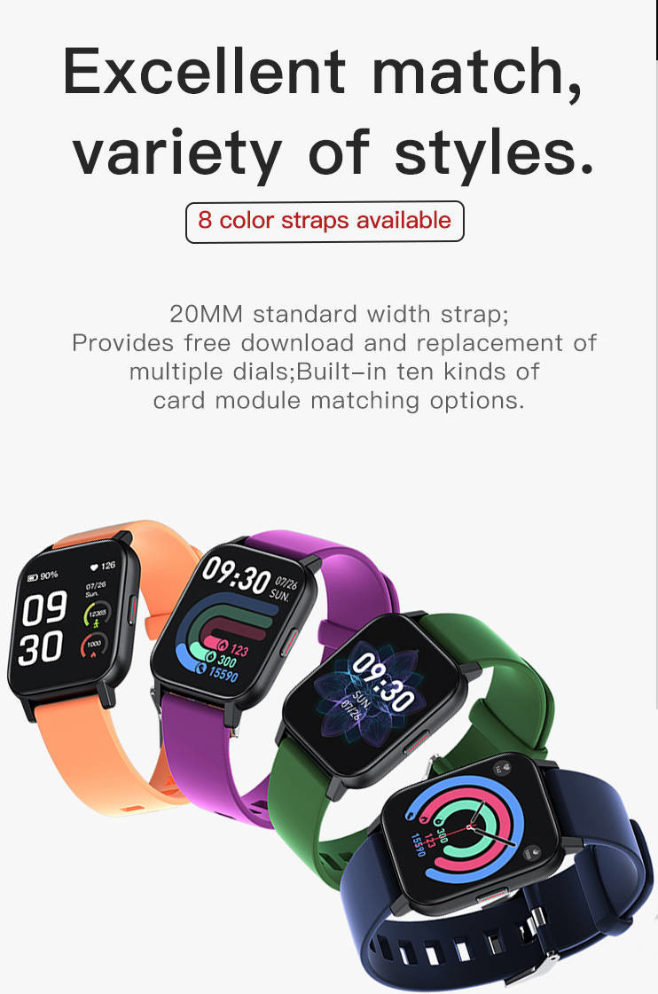 BLE 5.0 Outdoor Sports Smartwatch IPS Screen Waterproof FPC Antenna