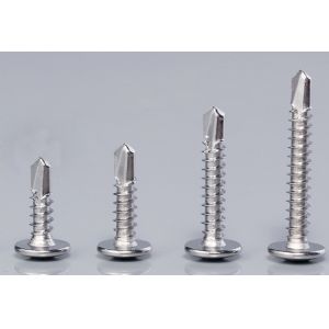 8 9 10 Inch Small K Lath Head Self Drilling Screw , Low Profile Wafer Head Tek Screw