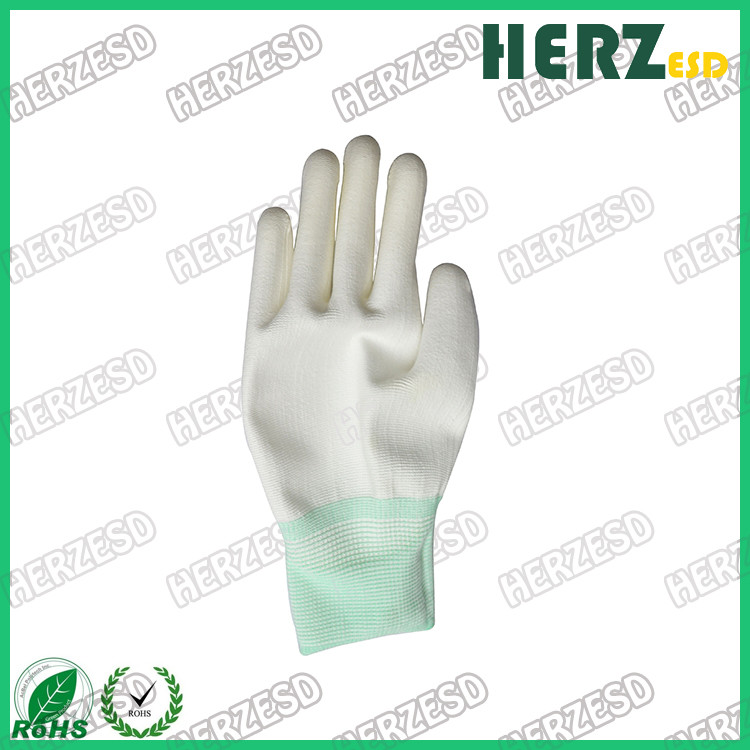 Assembly Inspection Precision Work Palm PU Coated Anti Static ESD Safe Gloves ESD Palm Fit Gloves