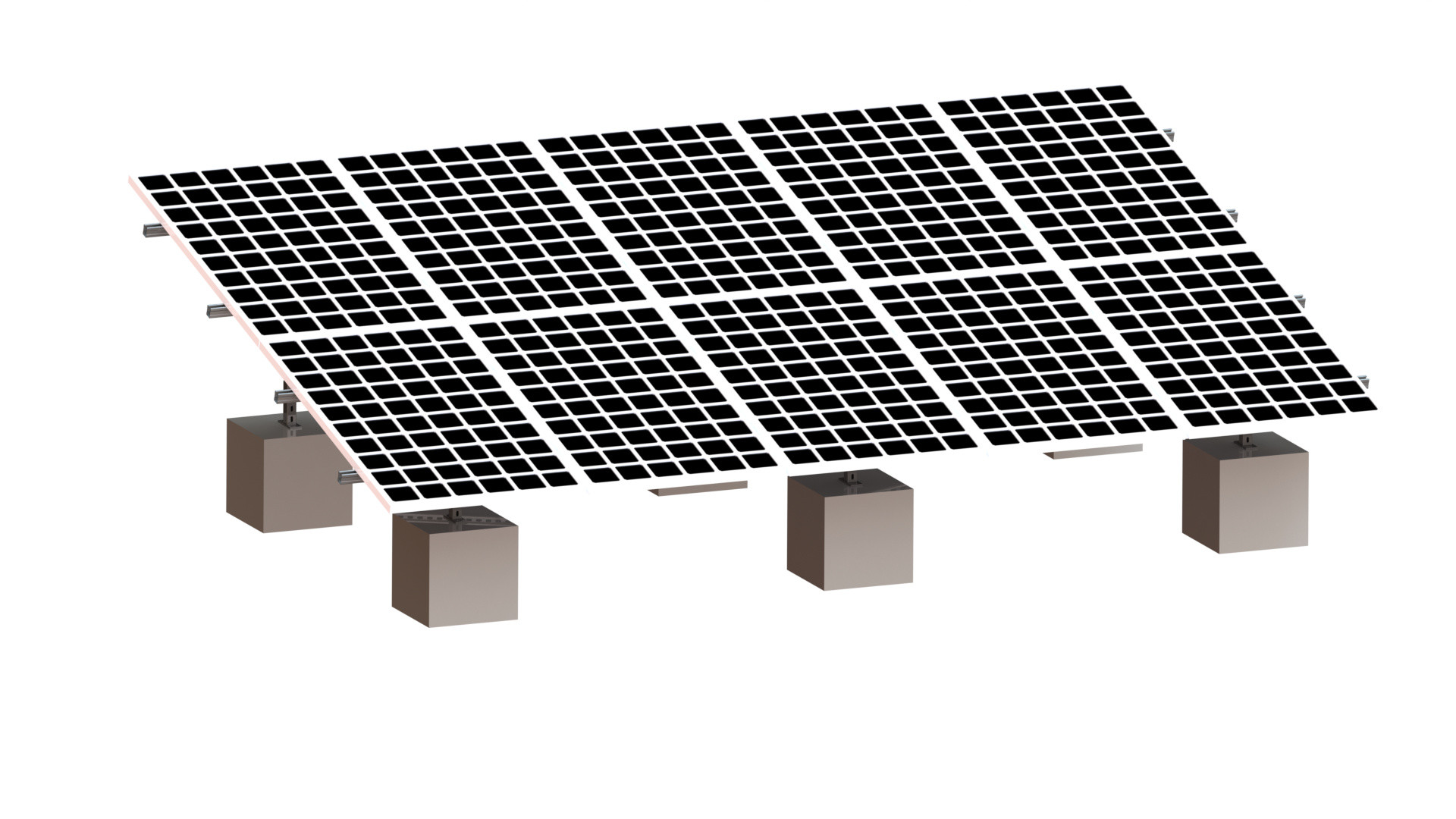 88m/S 2.0KN/M2 Steel Solar Structure Galvanized Ground Mounting System