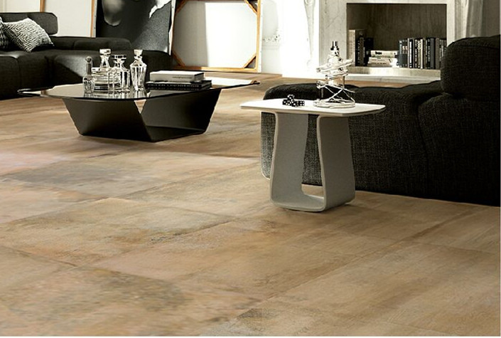 Interior Cement Look Porcelain Tile Accurate Dimensions Convex Pattern