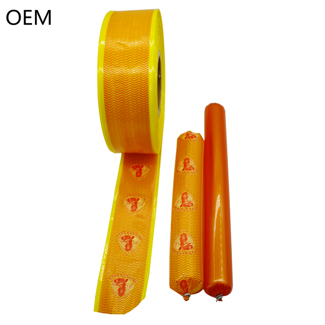 Sausage plastic casing manufacturer OEM wholesale casing custom brand logo