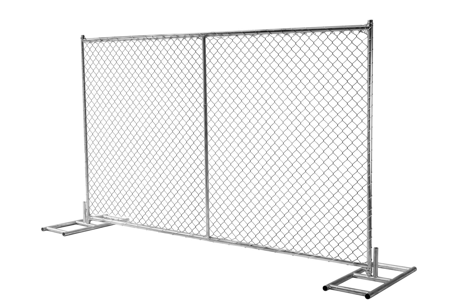 1⅝"(42mm) Tubing Us standard chain link temporary fence panels 8'height 12'width mesh 2¼"x12.5ga/2.5mm